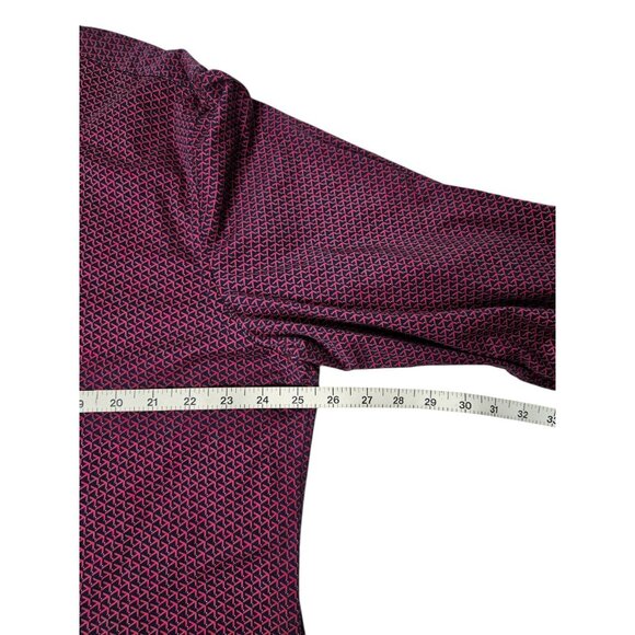 Buttercloth Geometric Flip Cuff Button Up Shirt Men's 3XL Regular Fit Red - Picture 11 of 12